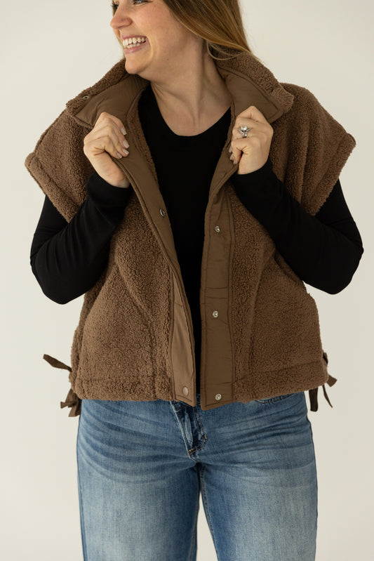 Brown Sherpa Vest