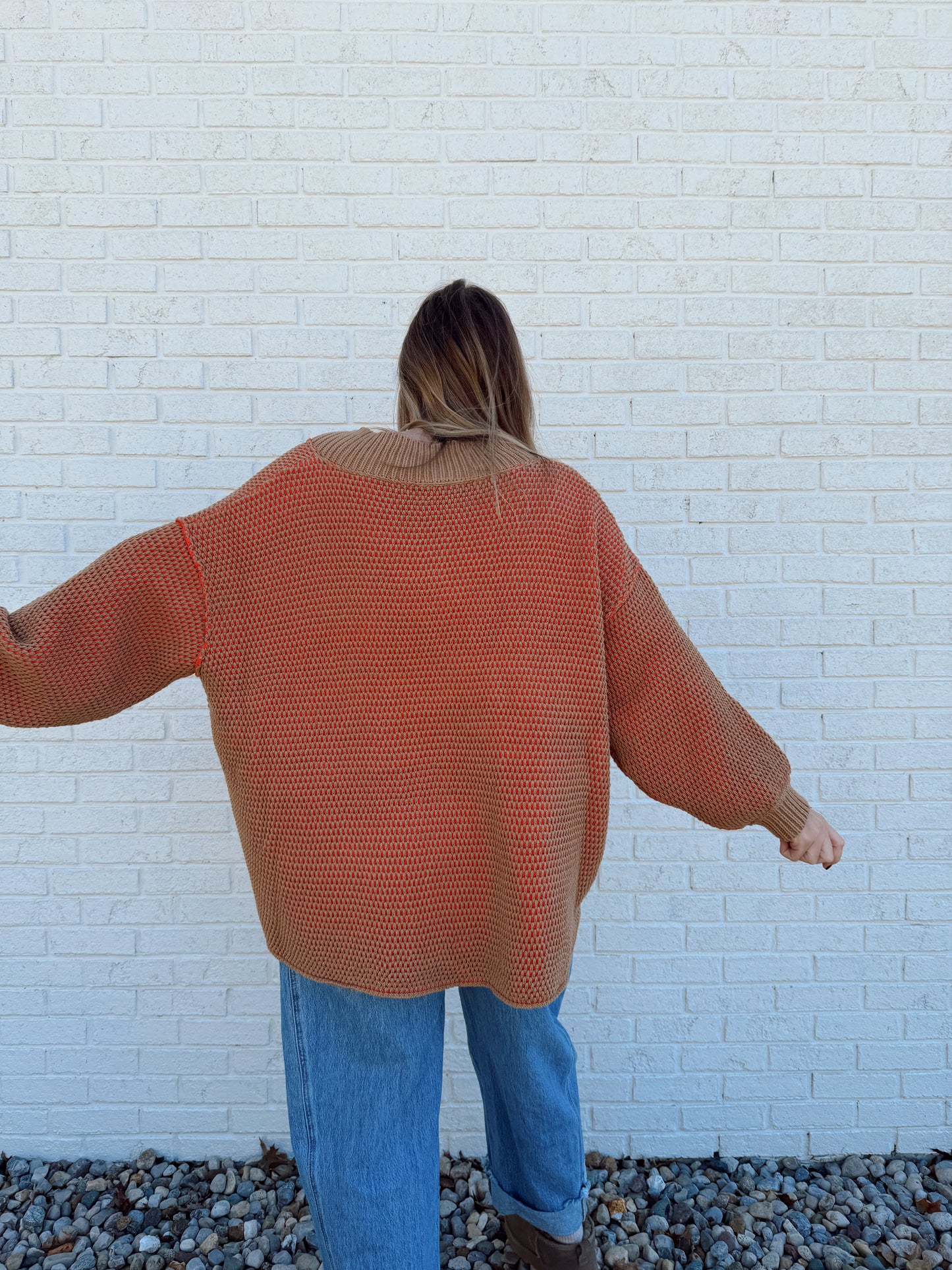 Jamie Sweater Camel/Orange