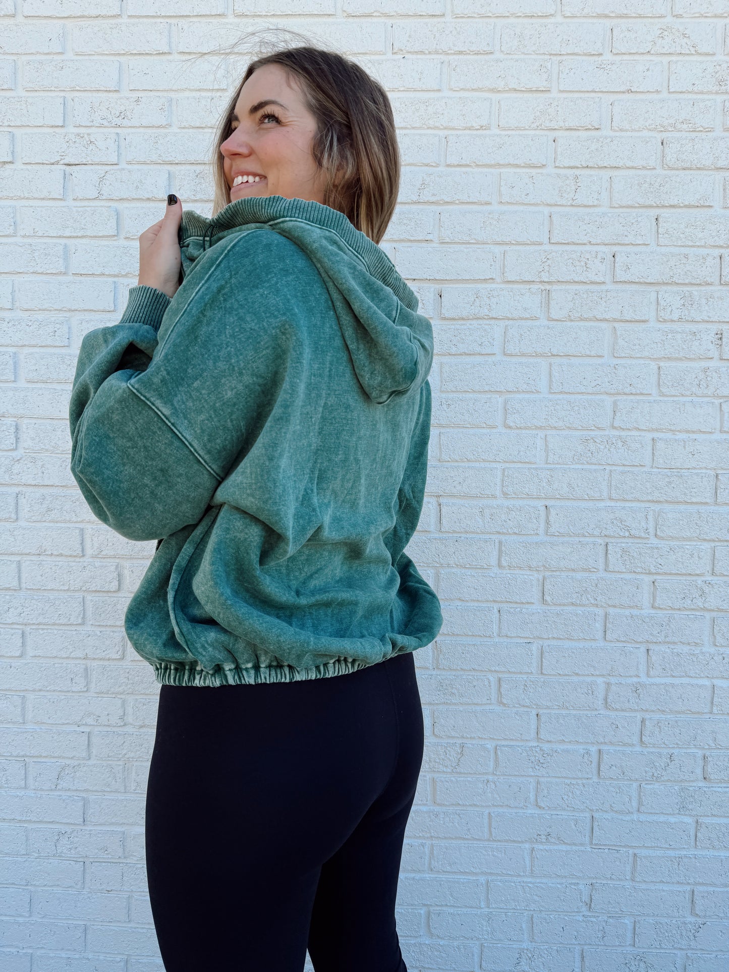 Callie Hoodie Dark Green