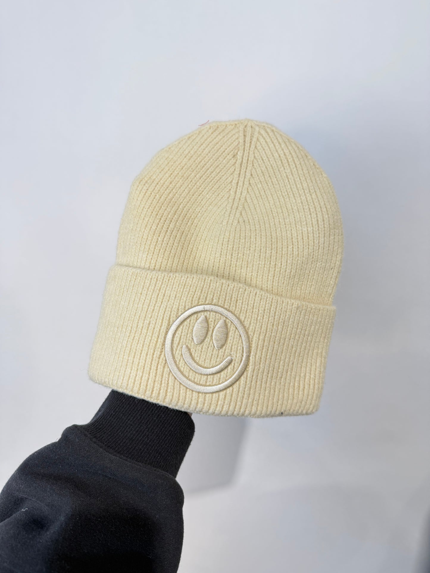 Smiley Beanie Cream