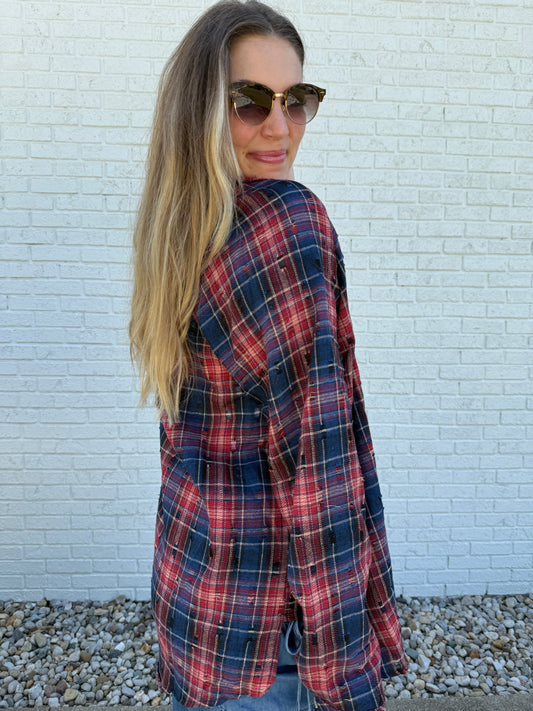 Red Distressed Flannel