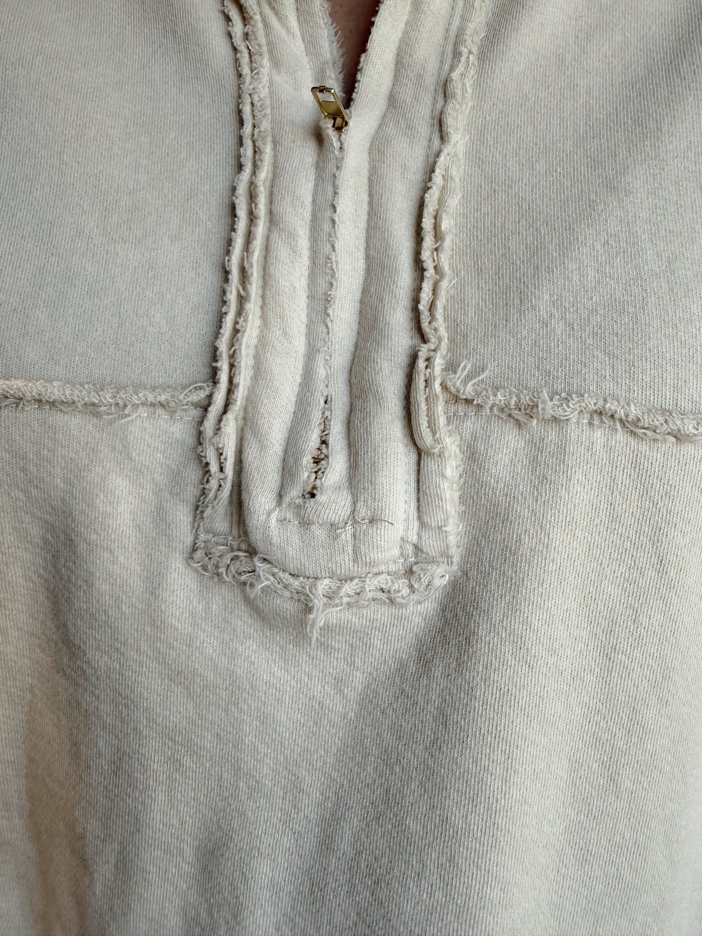 Tilly Mineral Wash Halfzip Cream