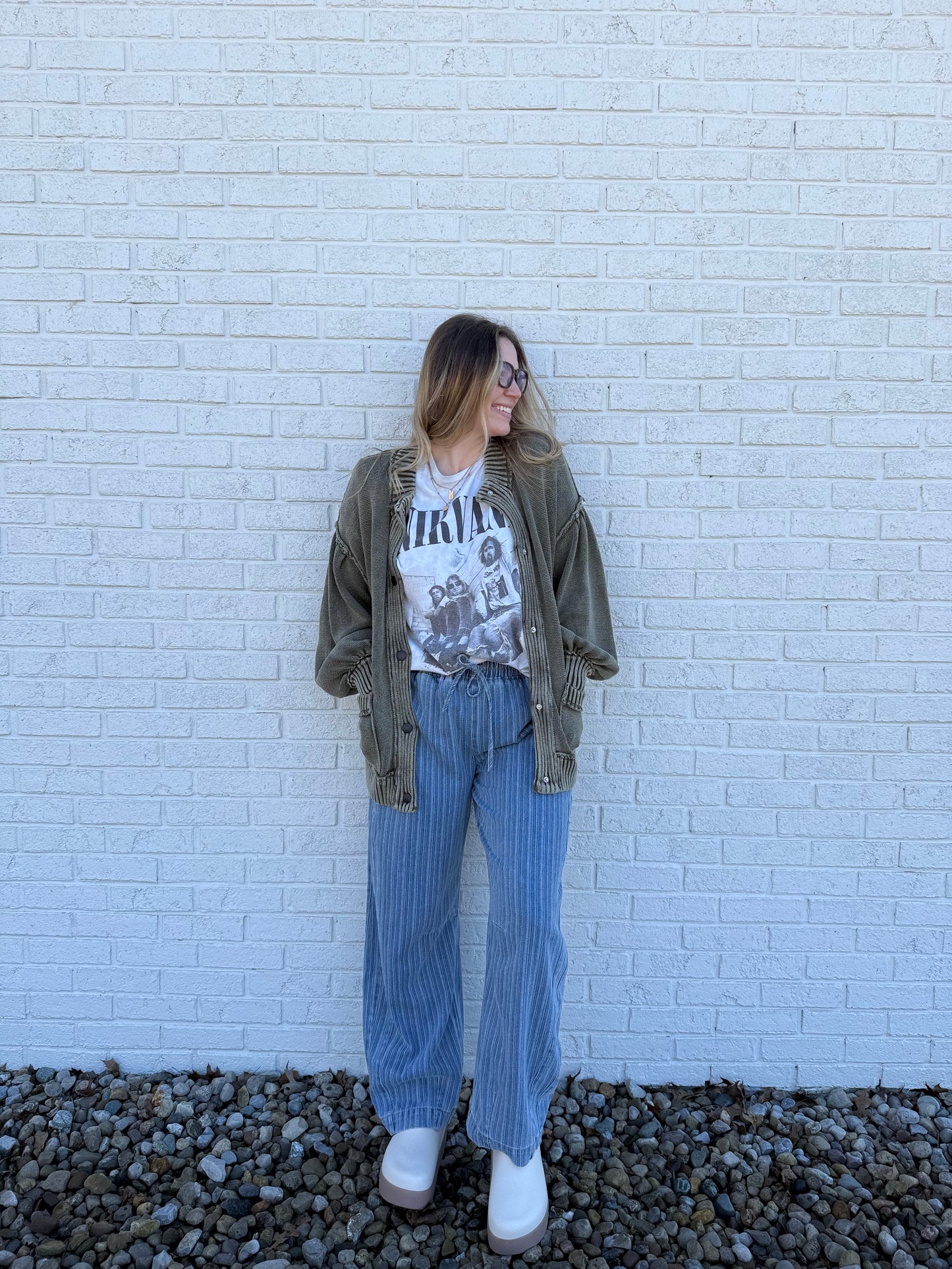 Tony Stripe Barrel Pants