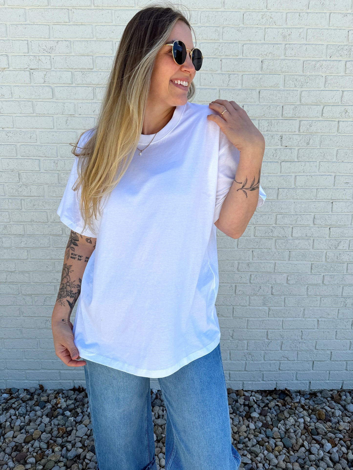 White Oversized Tee