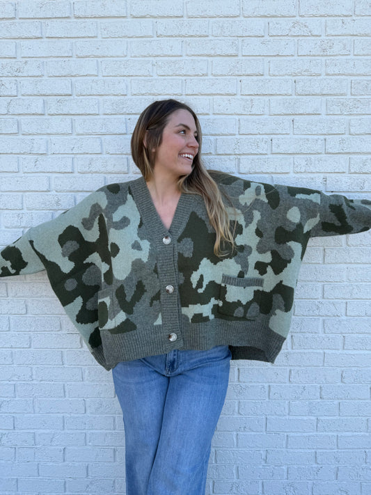 Camo Cardigan