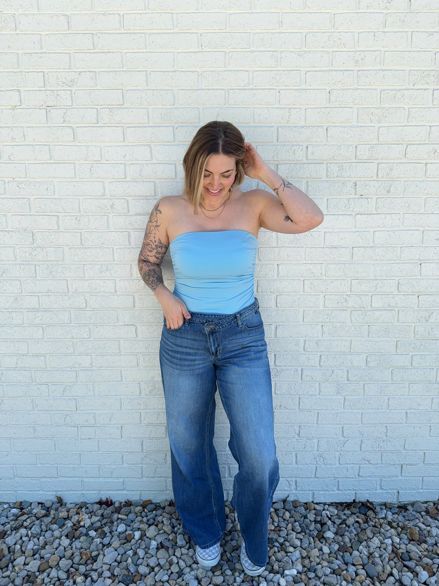 Kate Tube Top Sky Blue