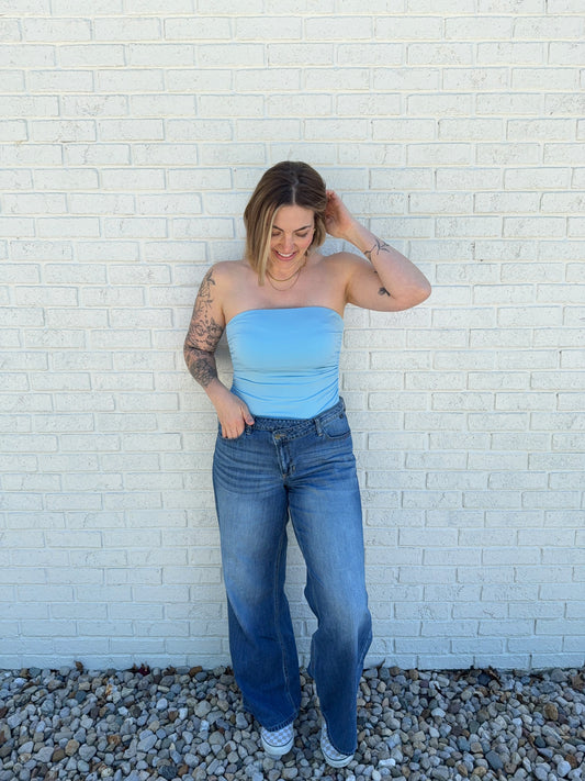 Kate Tube Top Sky Blue