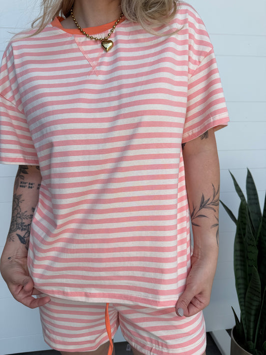 Just Peachy Stripe Set