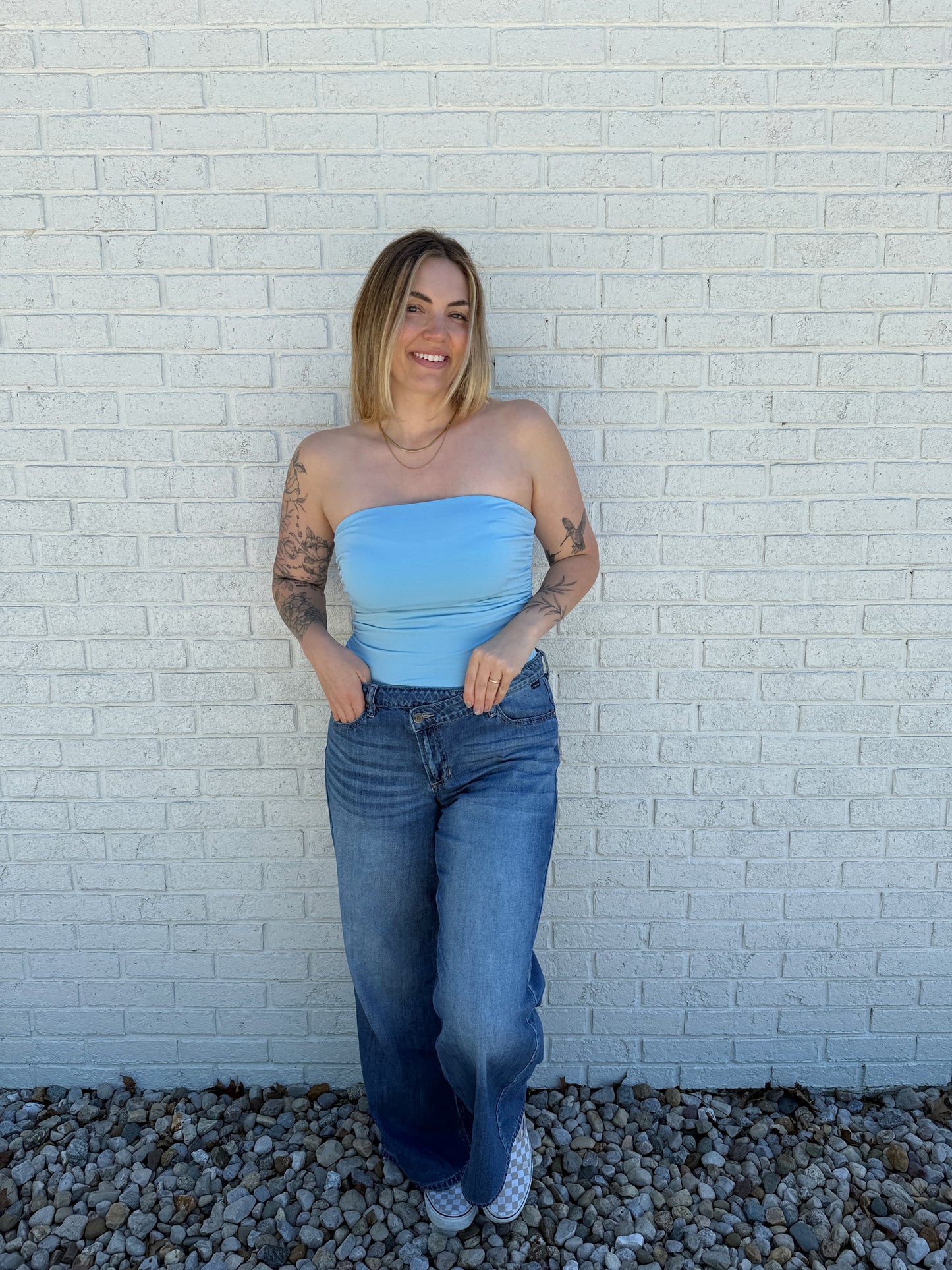 Kate Tube Top Sky Blue