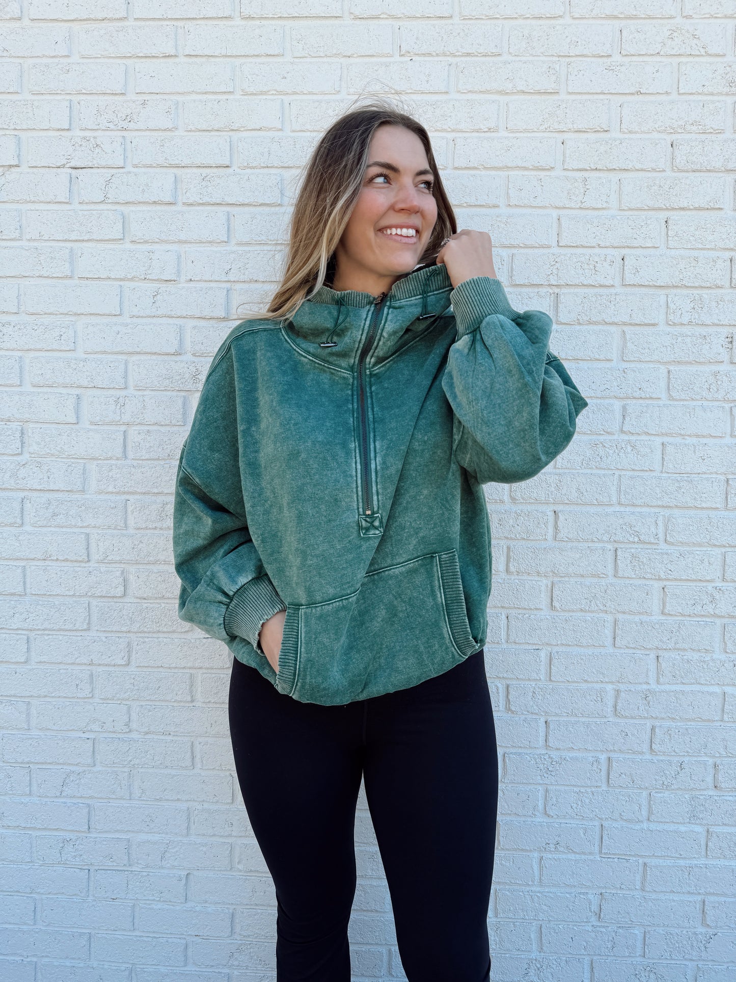 Callie Hoodie Dark Green