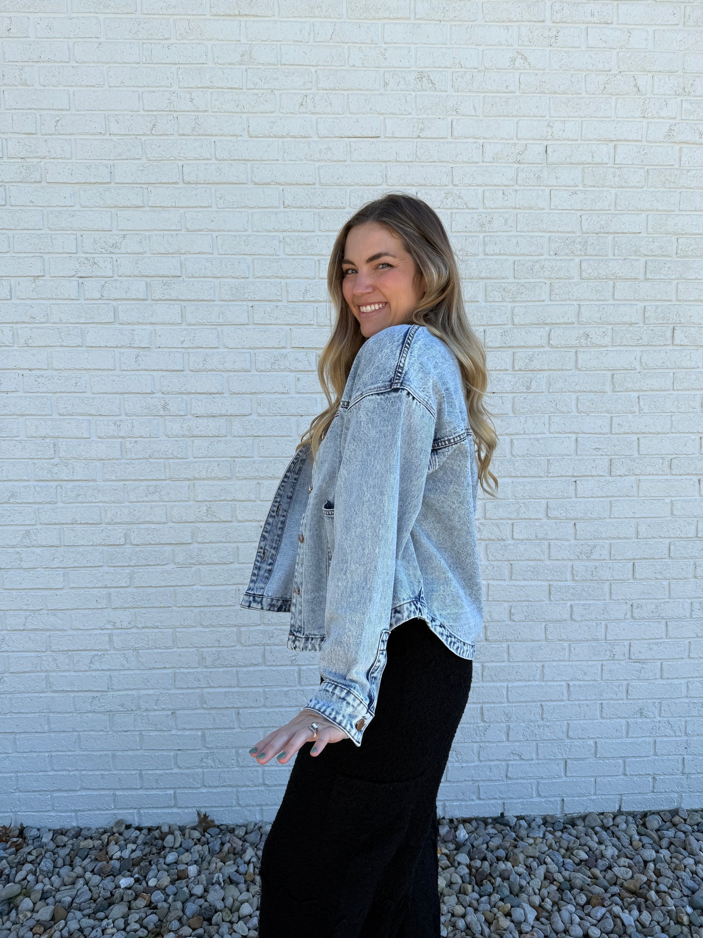 Square Pocket Jean Jacket