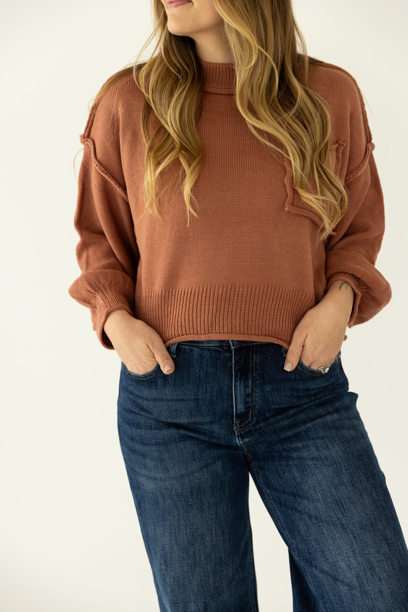 Muave Front Pocket Sweater