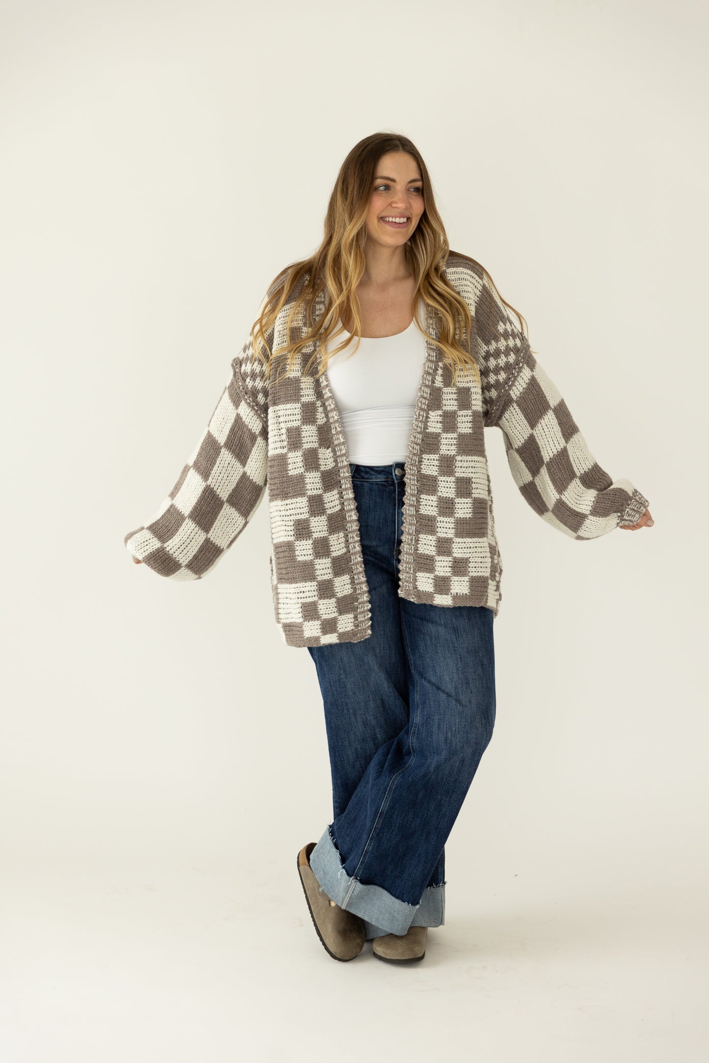 Checkered Cardigan