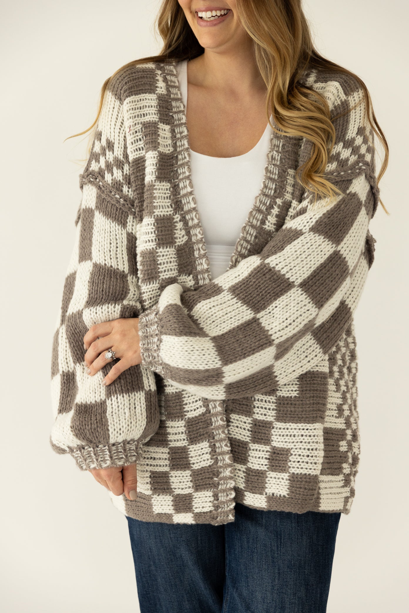 Checkered Cardigan