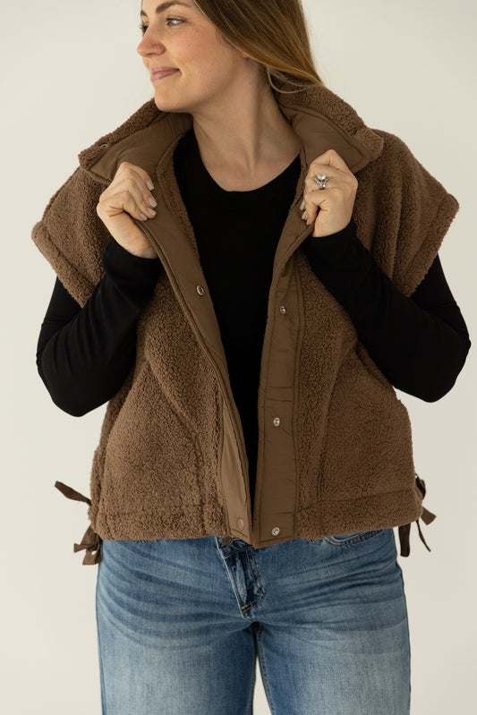 Brown Sherpa Vest