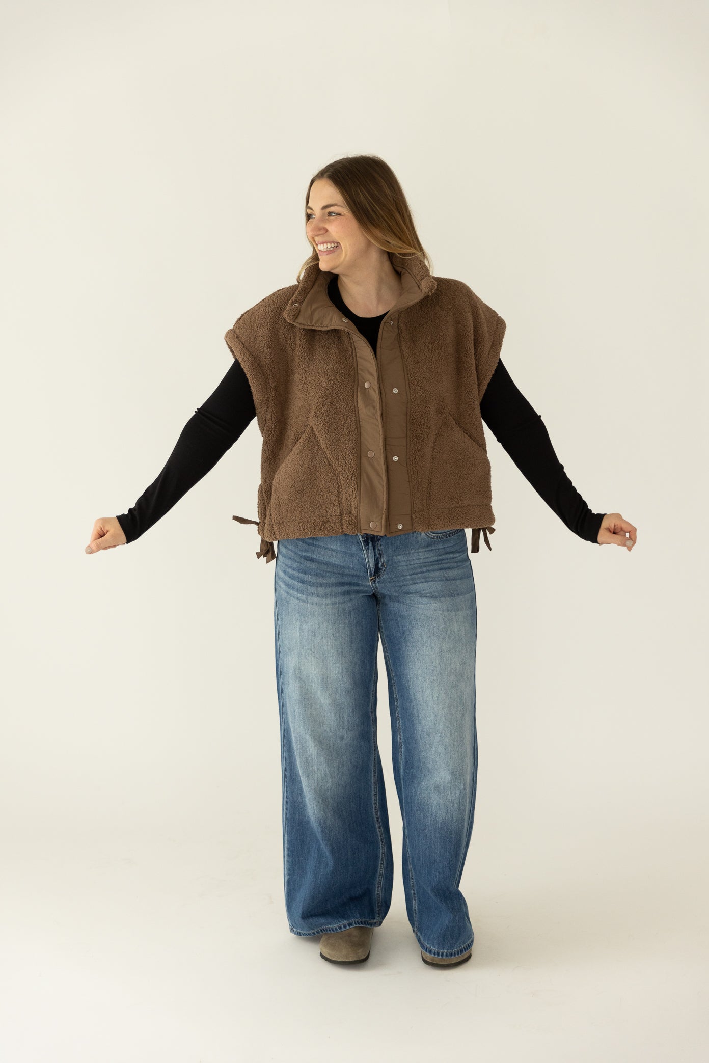 Brown Sherpa Vest
