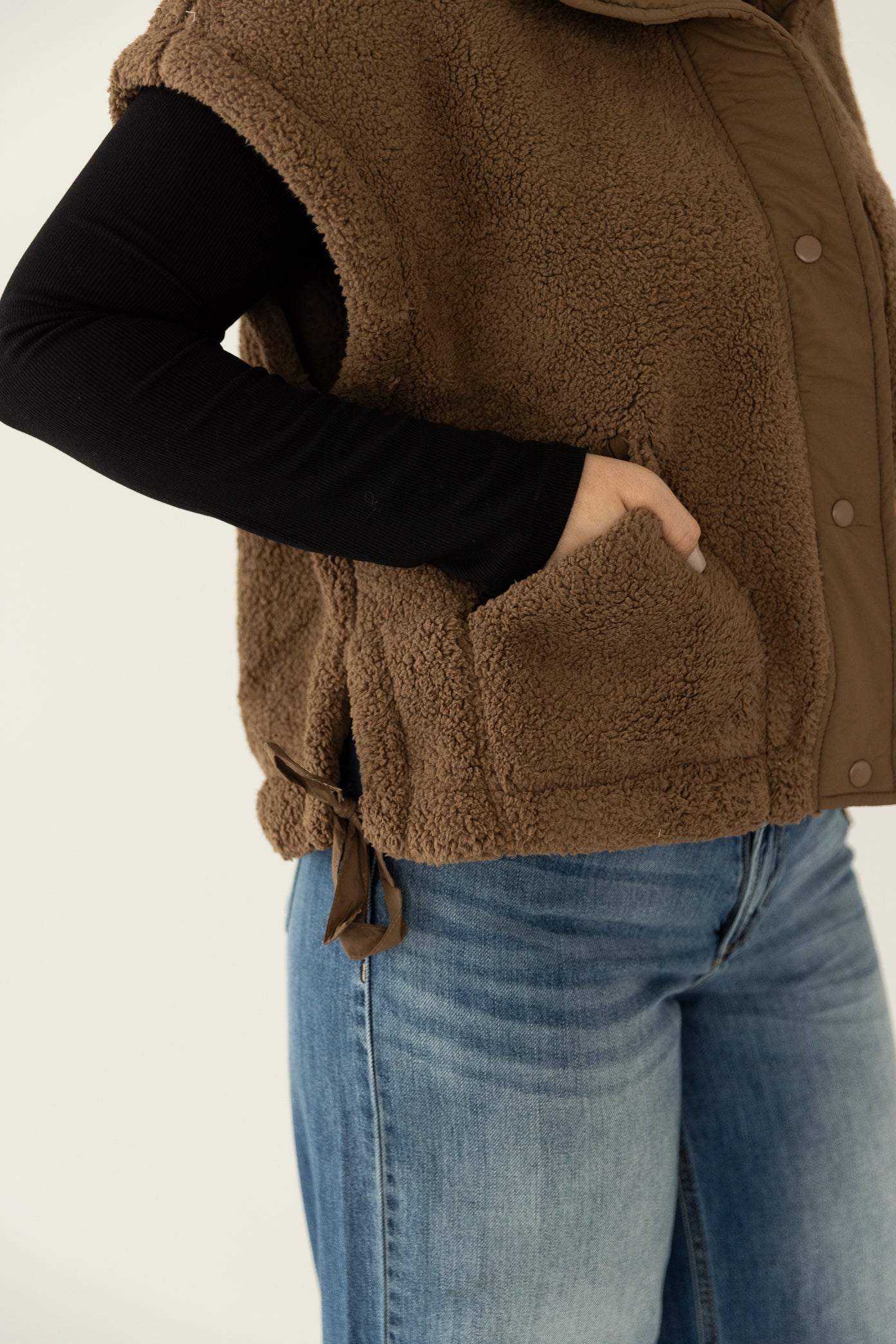 Brown Sherpa Vest