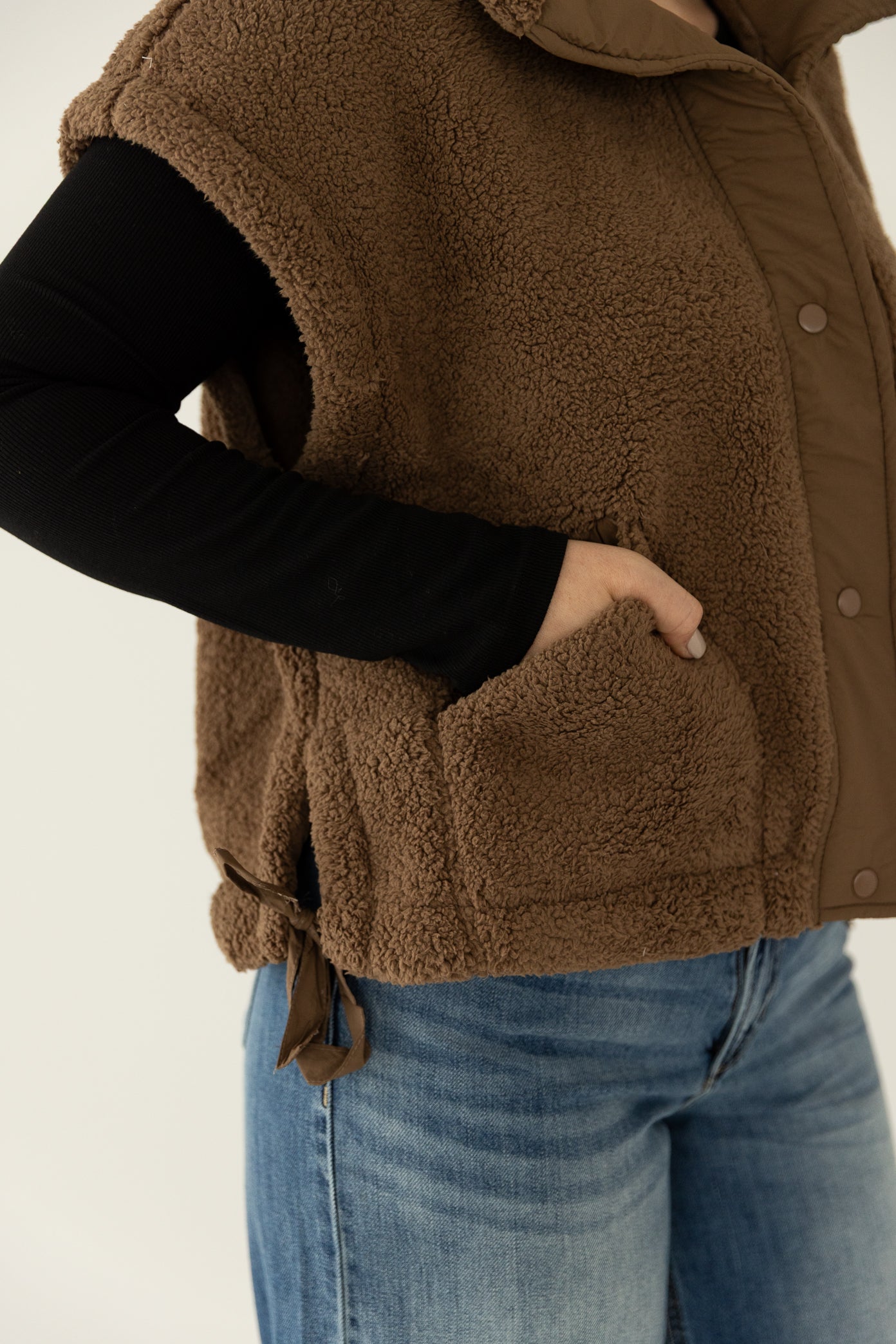 Brown Sherpa Vest