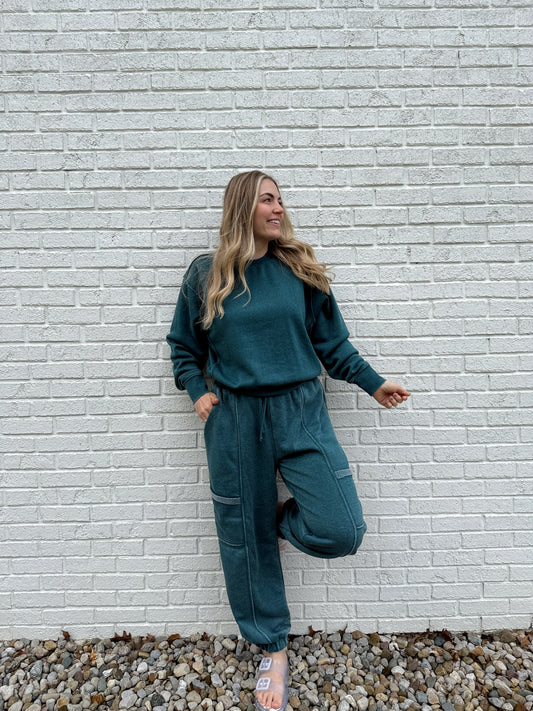 Teal Dreamy Joggers