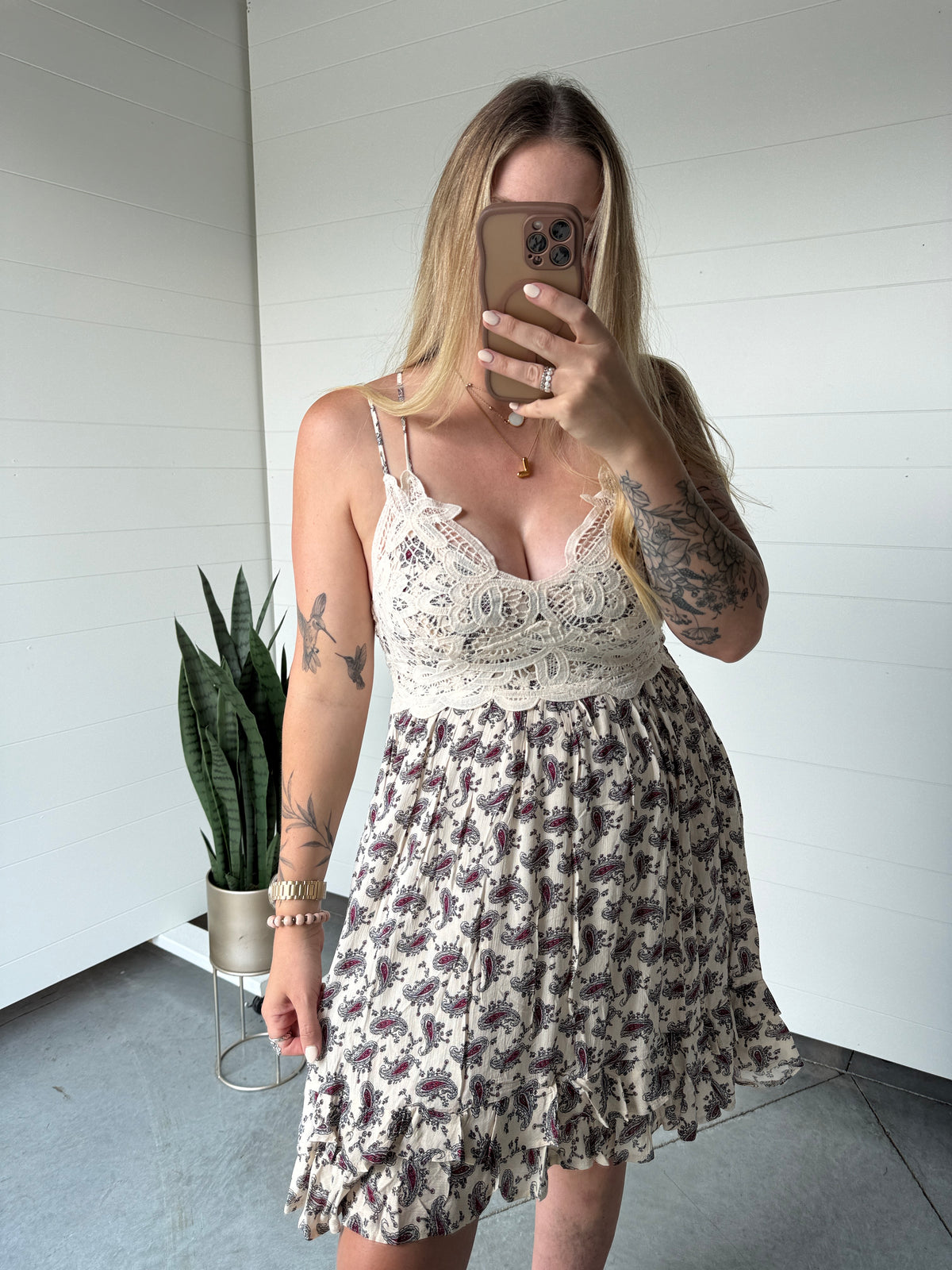 Whiskey Lace Mini Dress
