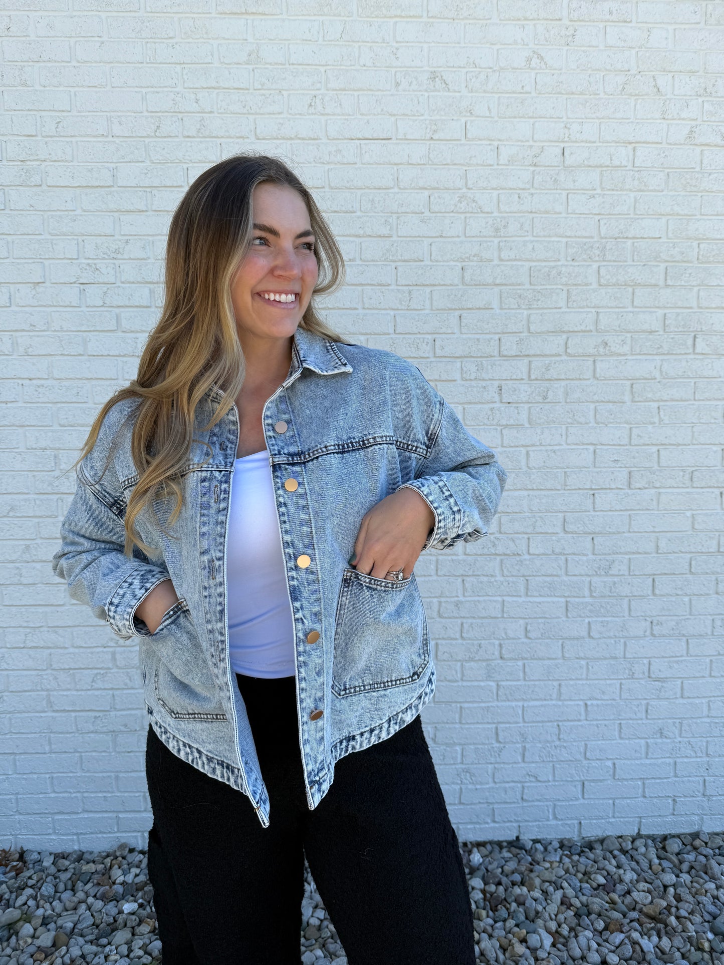 Square Pocket Jean Jacket