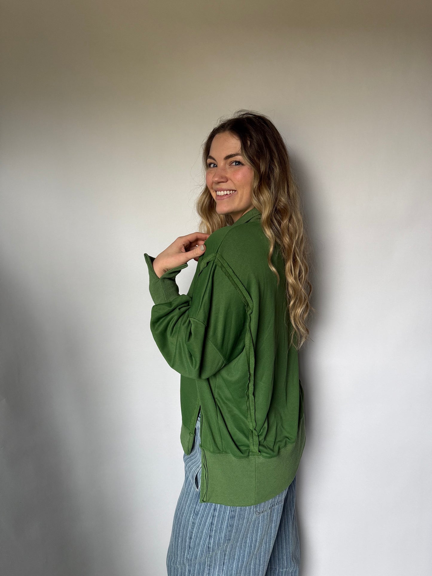 Hunter Green Jenna Pullover