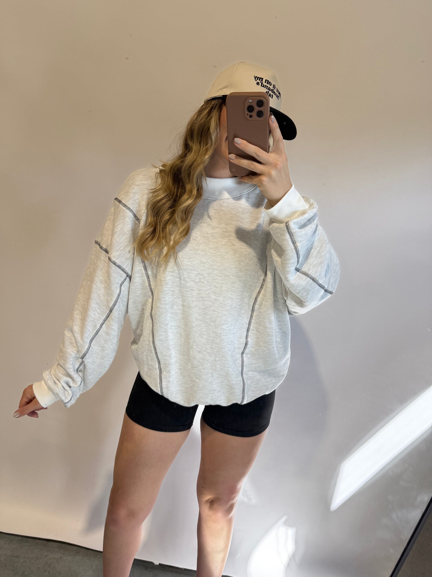 Turn Around Reversible Sweatshirt Light Grey