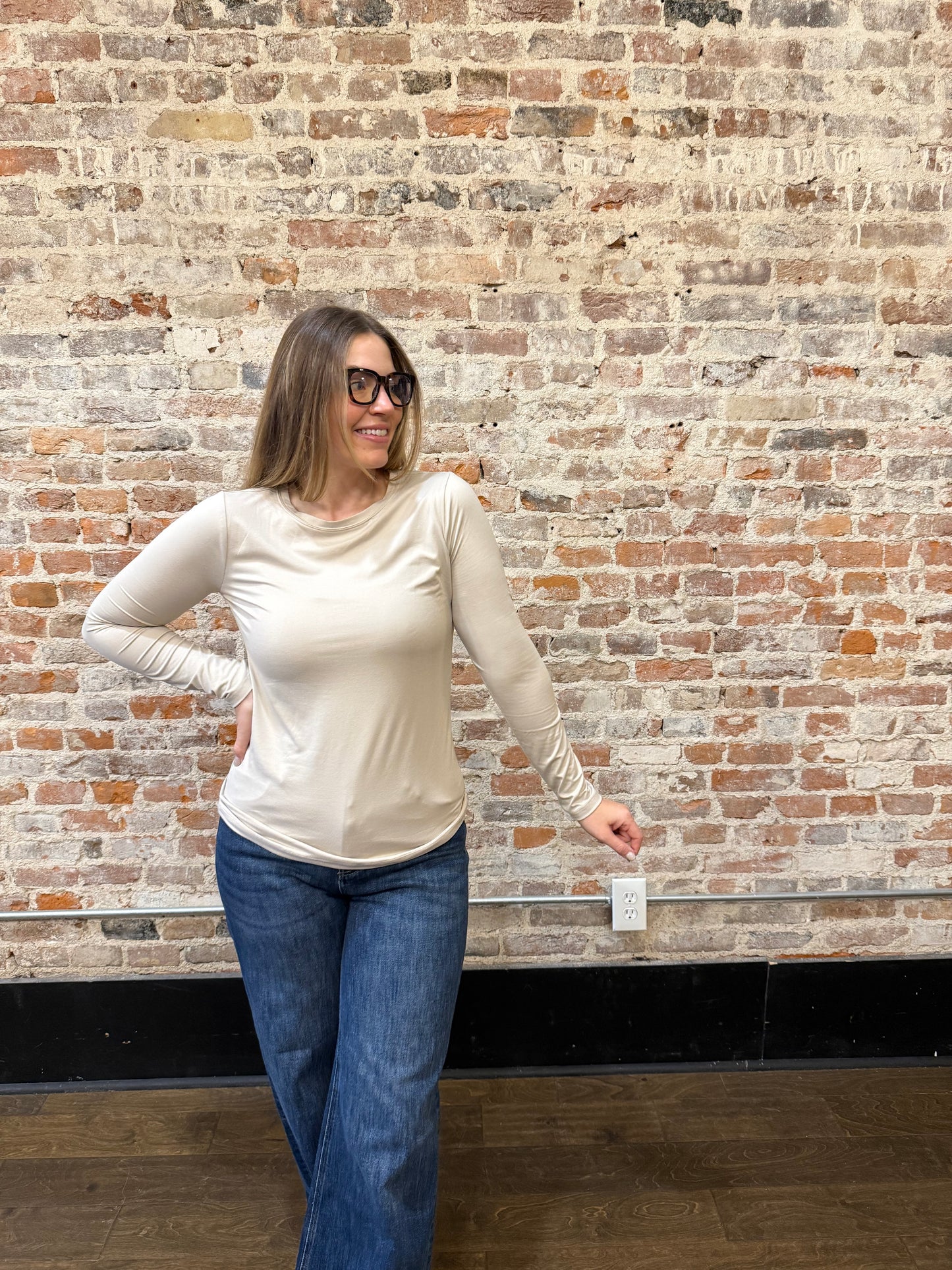 Long Sleeve Basic Oat