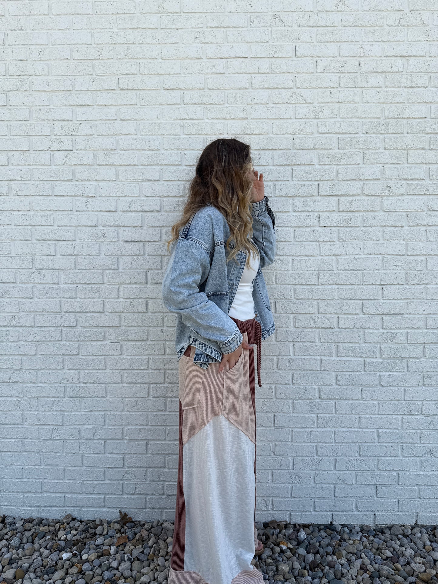 Mira Color Block Pant Rust
