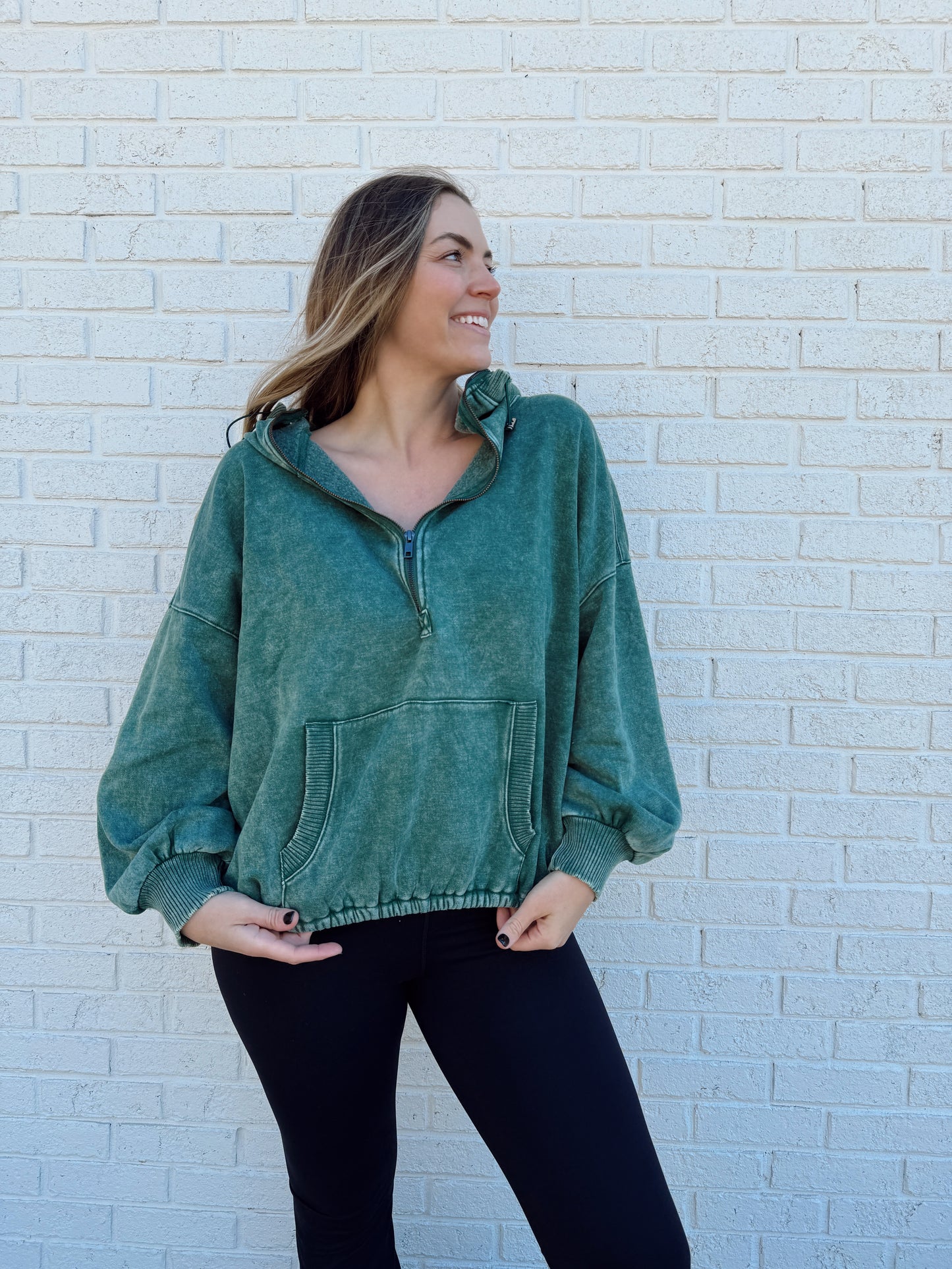 Callie Hoodie Dark Green