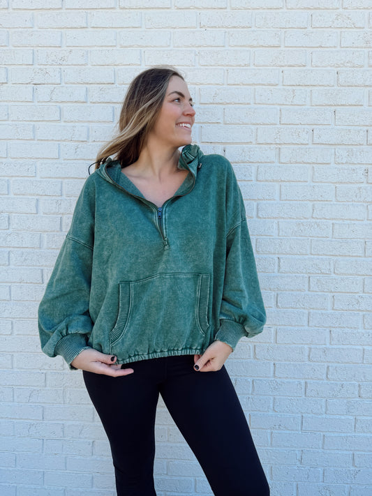 Callie Hoodie Dark Green