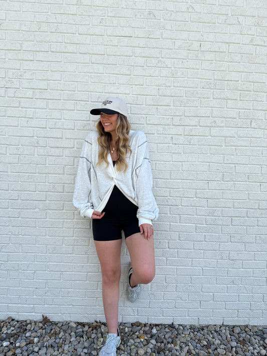 Turn Around Reversible Sweatshirt Light Grey