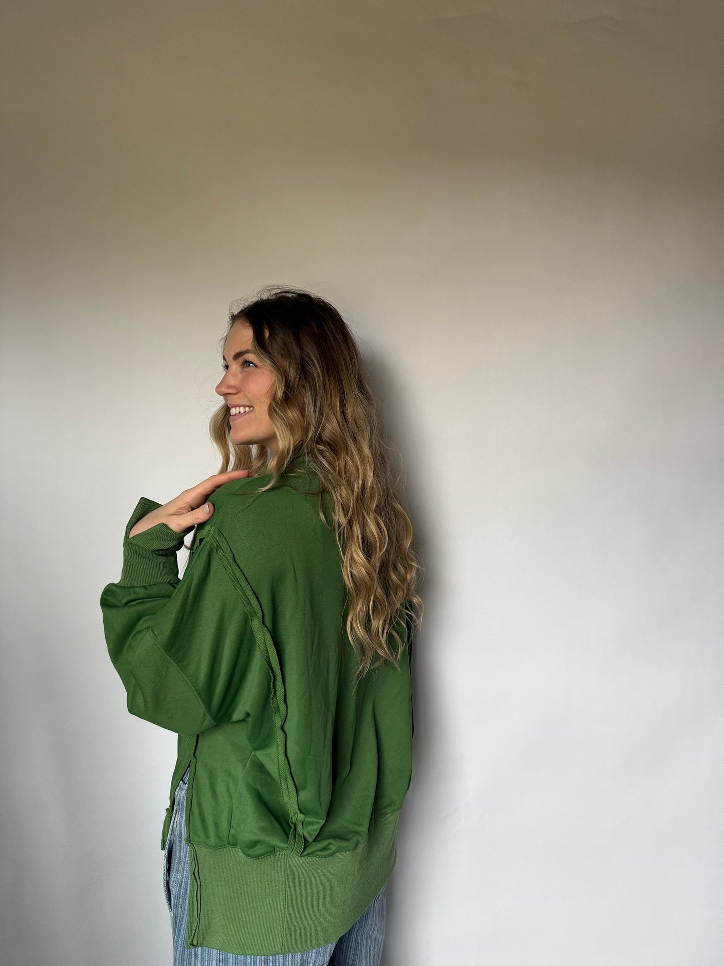 Hunter Green Jenna Pullover