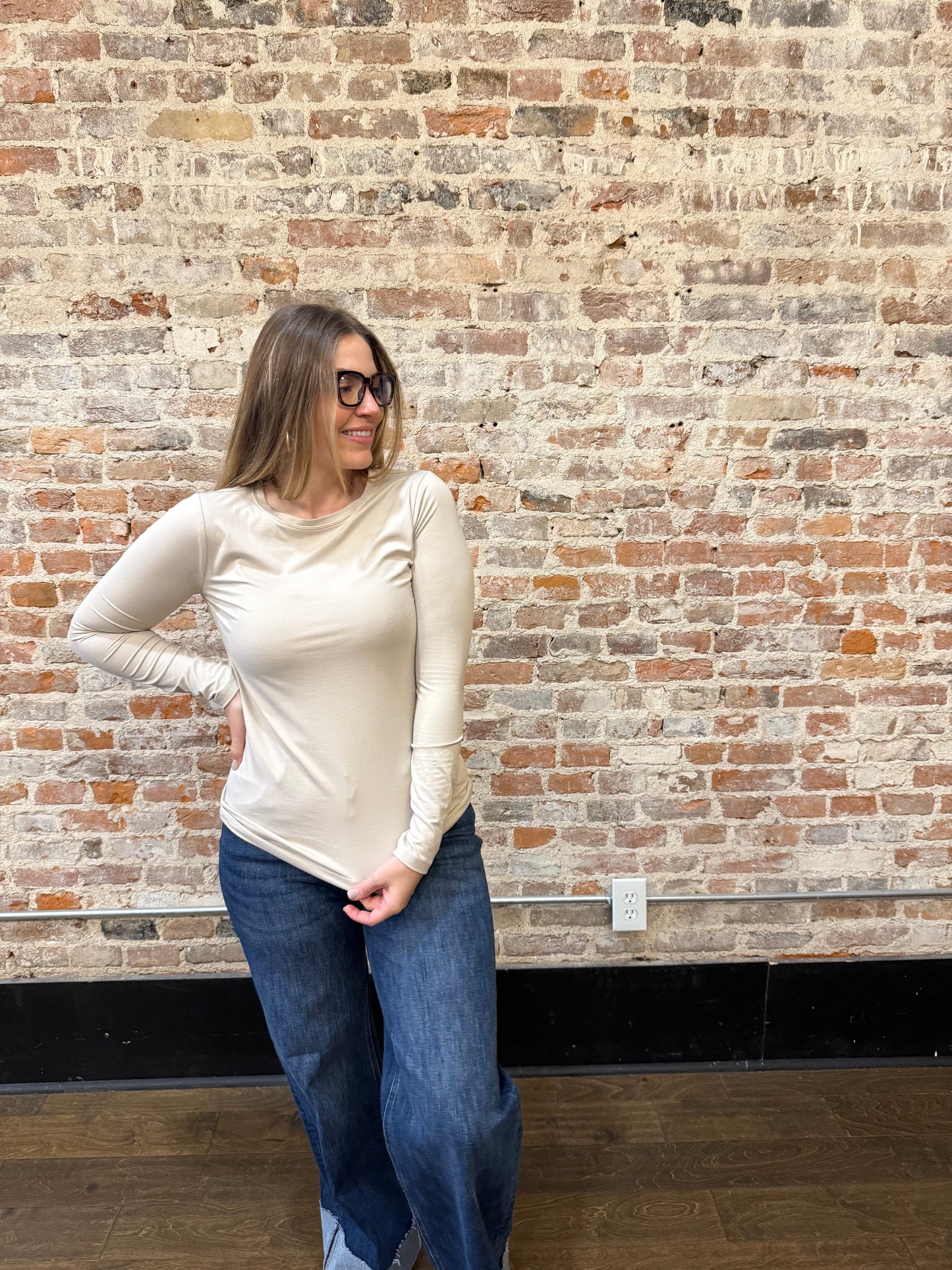 Long Sleeve Basic Oat