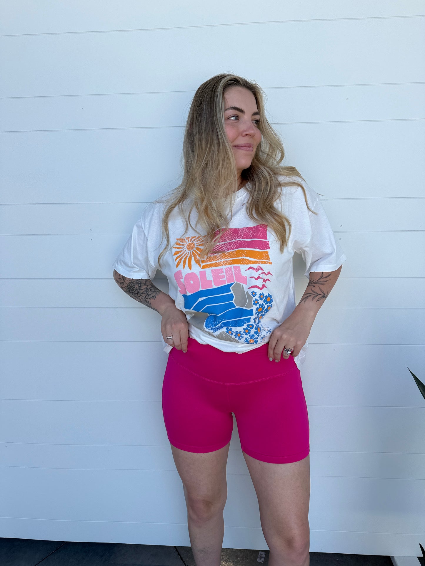 Freeform Biker Shorts Pink