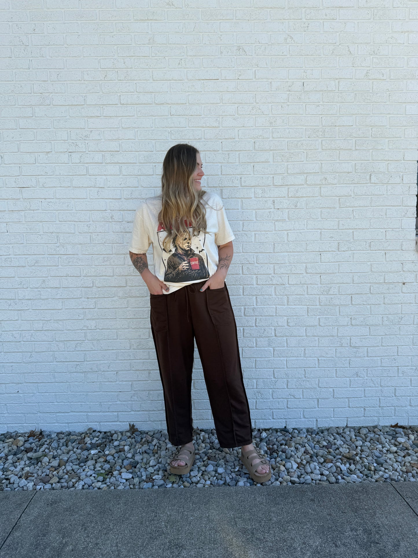 Inside Out Barrel Sweatpants Brown