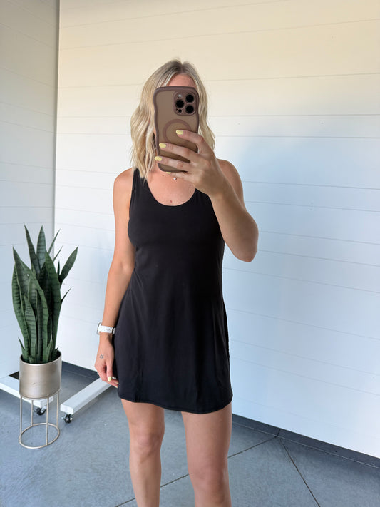 Trackside Active Wear Dress Black