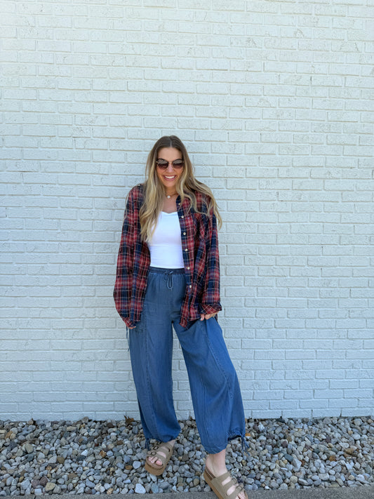 Red Distressed Flannel