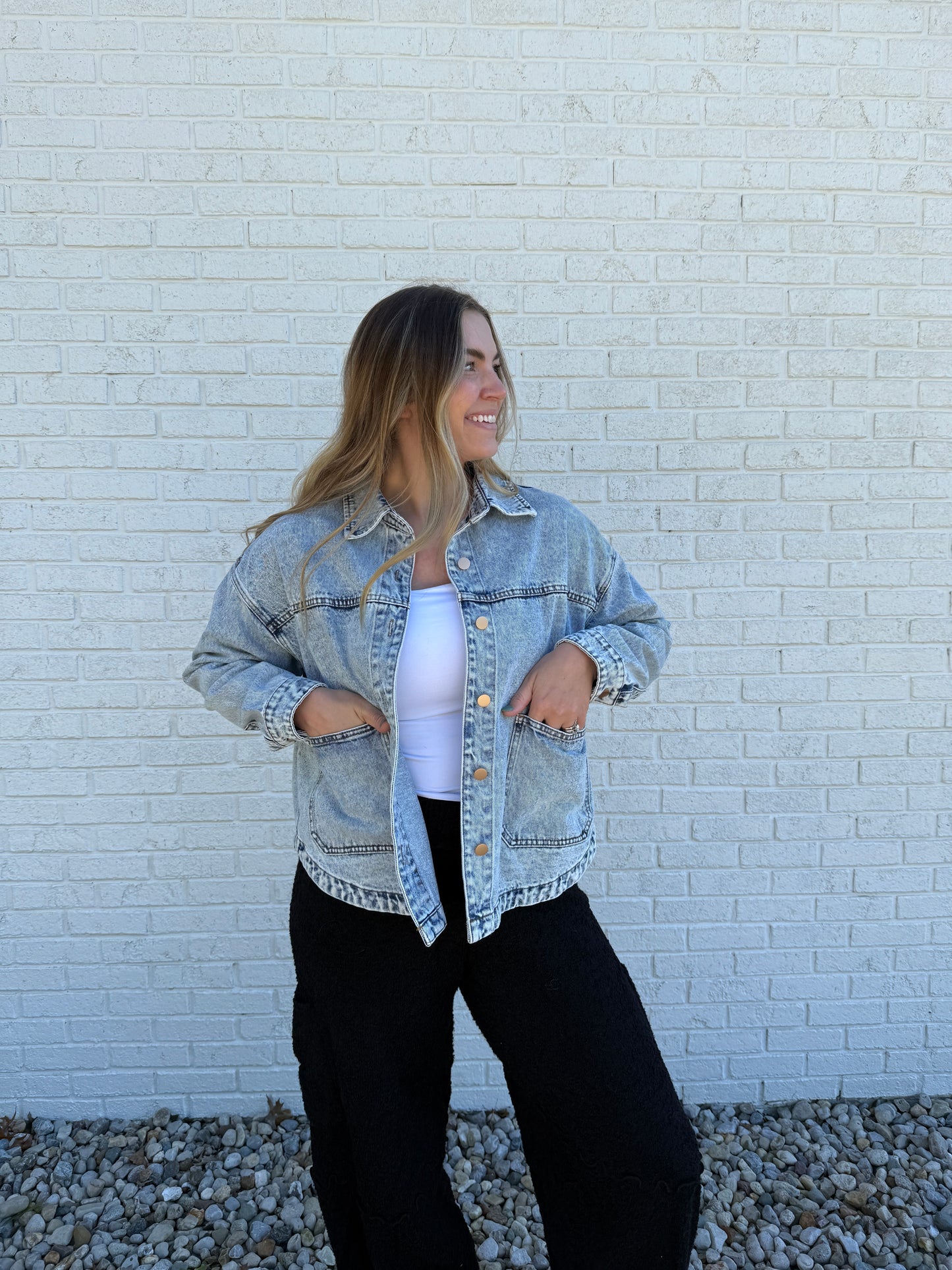 Square Pocket Jean Jacket