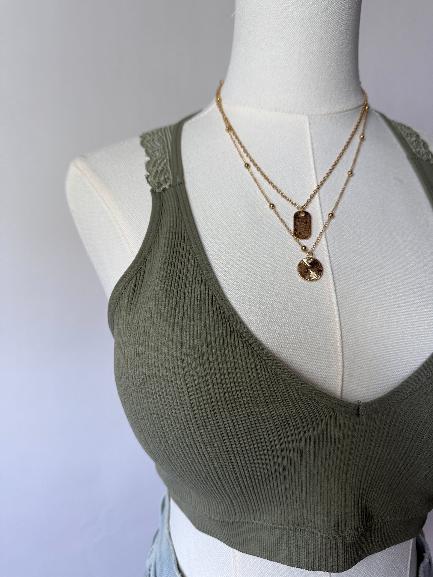 Olive Lace Racerback Bralette
