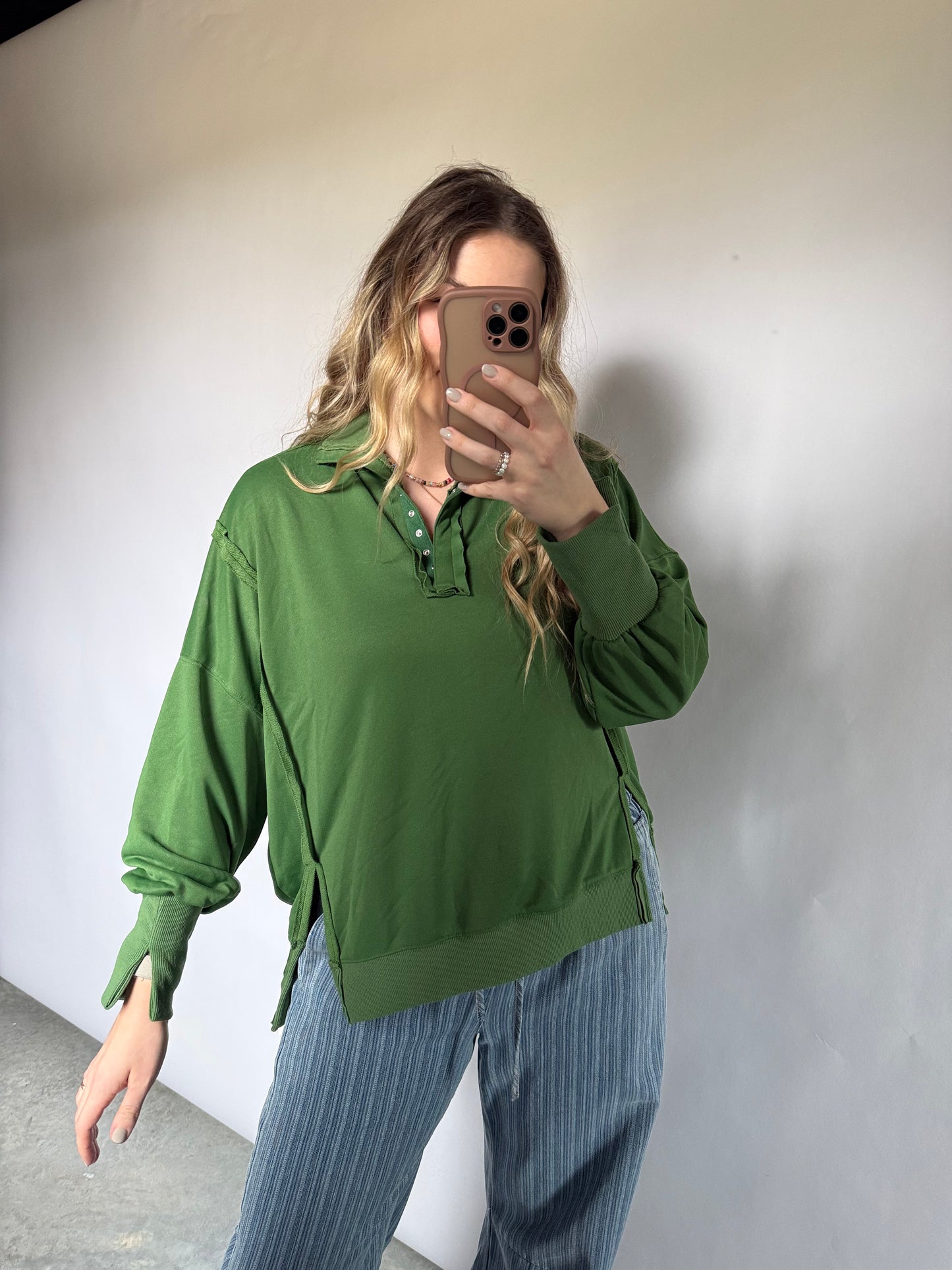 Hunter Green Jenna Pullover