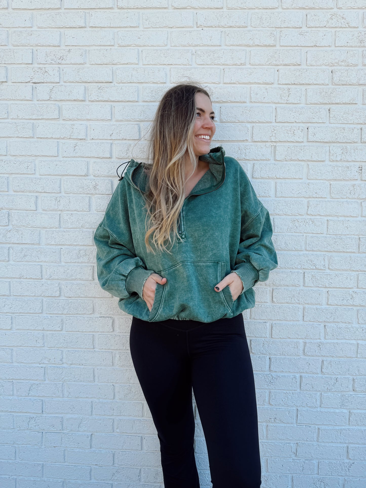 Callie Hoodie Dark Green