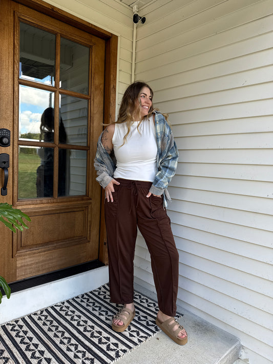 Inside Out Barrel Sweatpants Brown