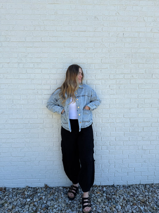 Square Pocket Jean Jacket