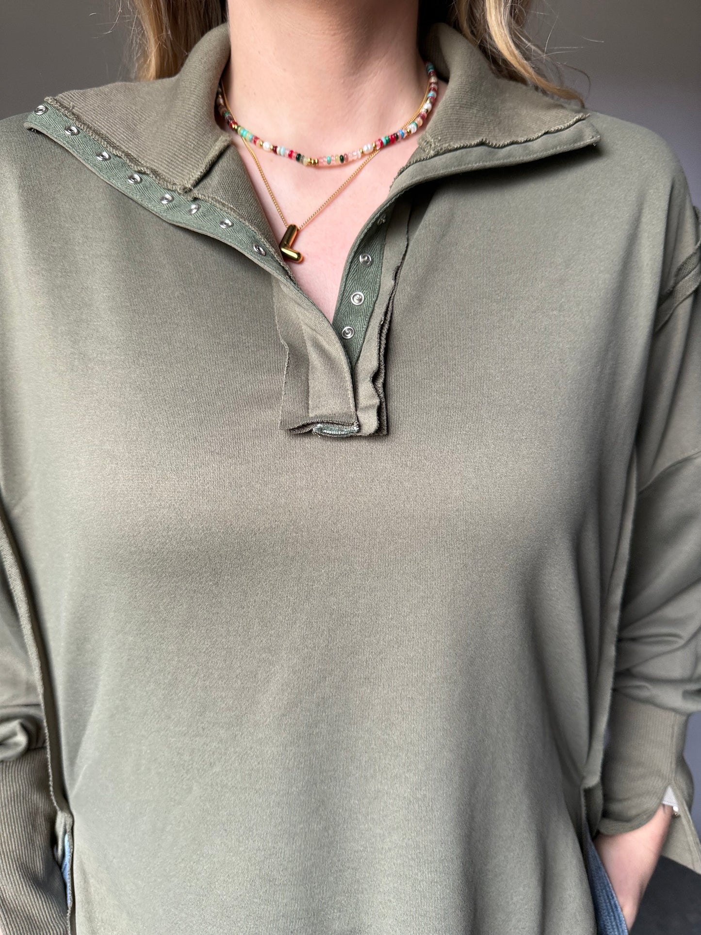 Olive Jenna Pullover