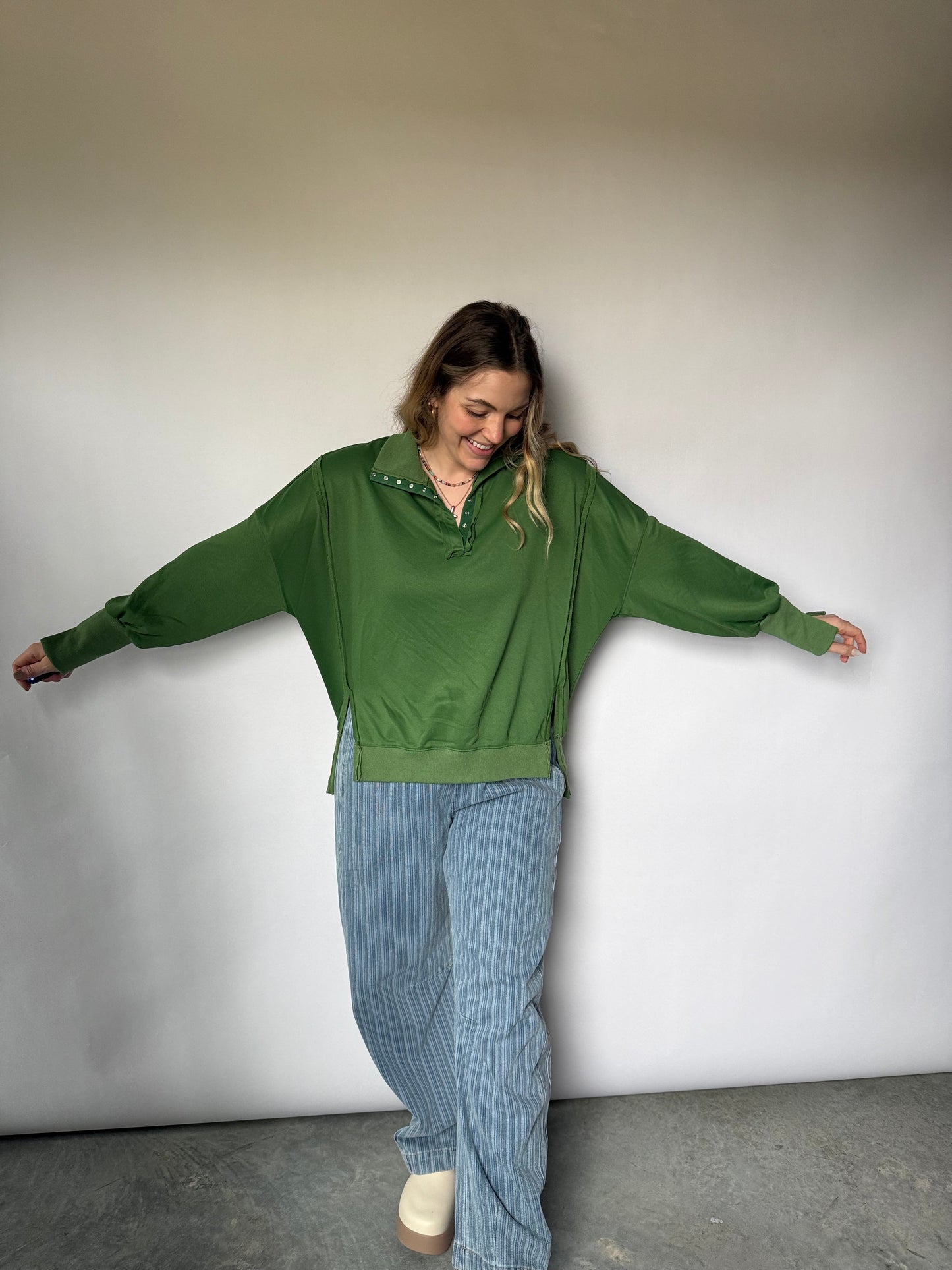 Hunter Green Jenna Pullover