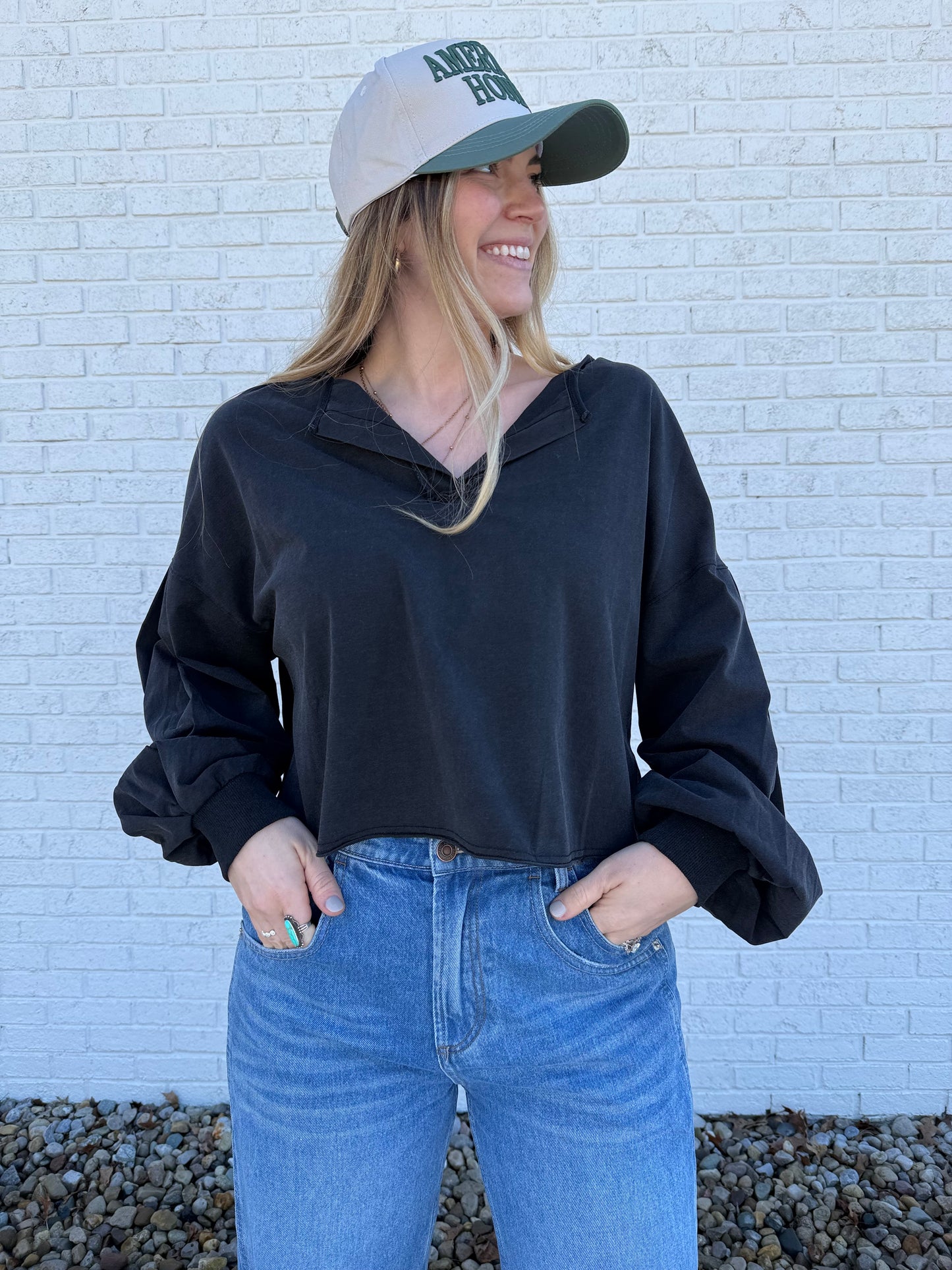 Black Burnout Top