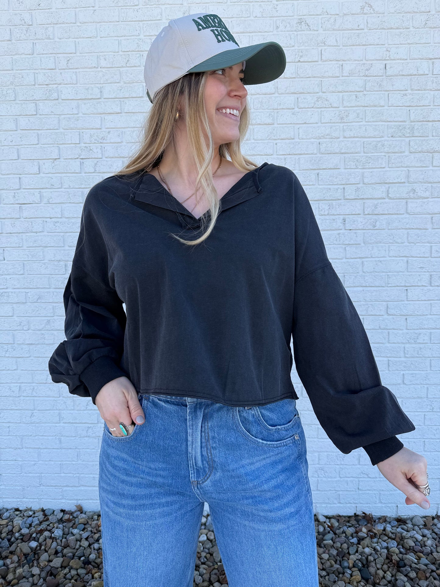 Black Burnout Top