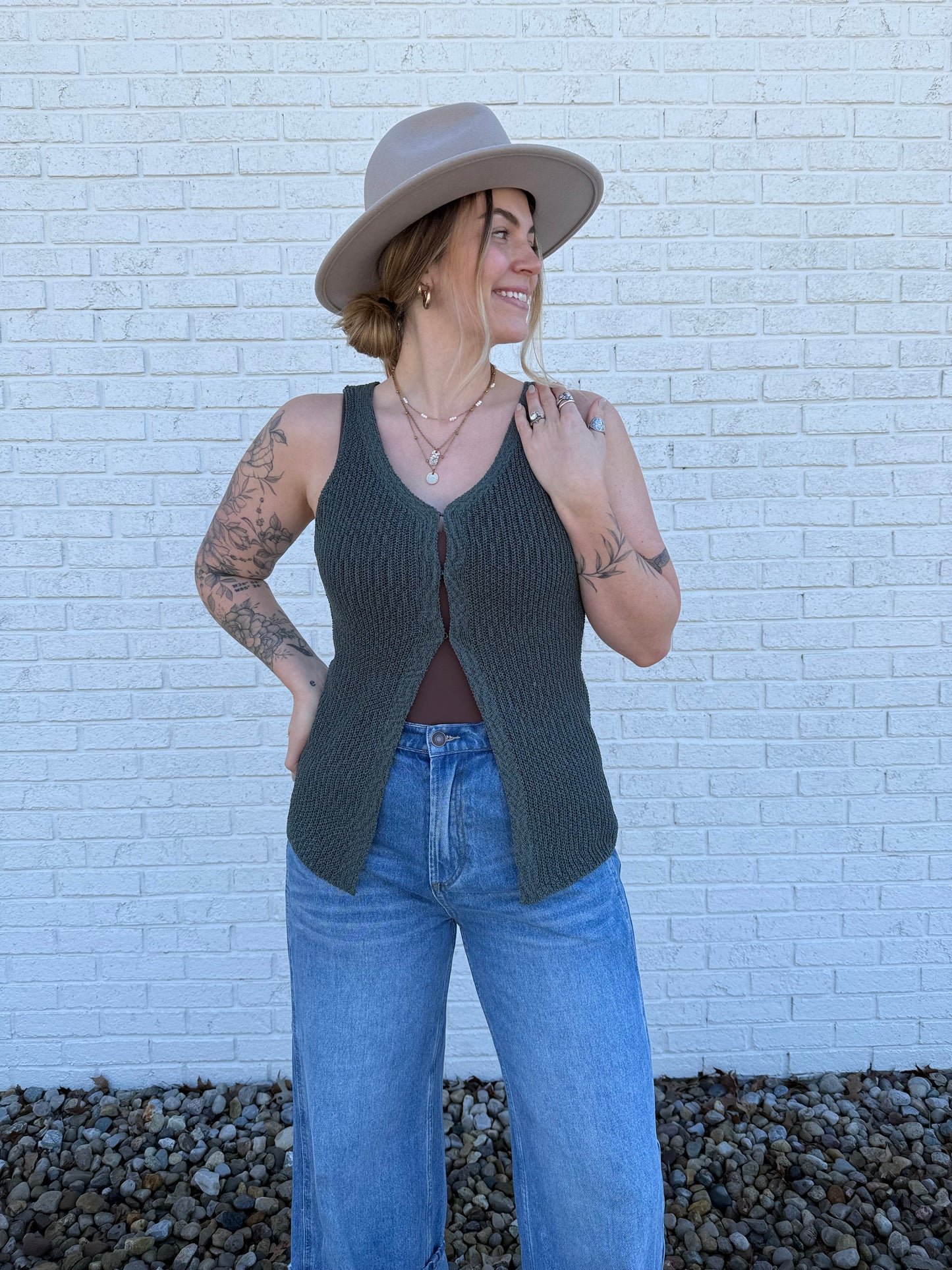 Ash Blue Tank Vest