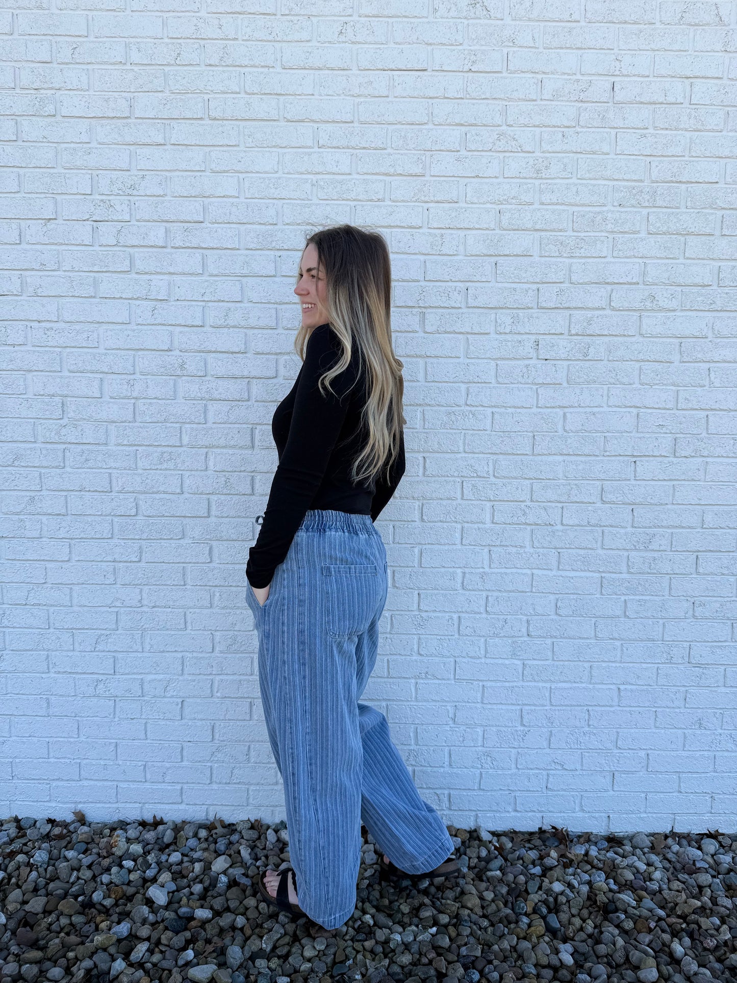 Tony Stripe Barrel Pants